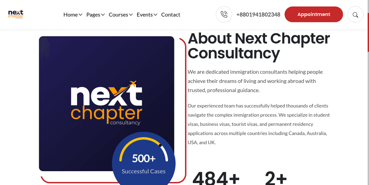 Next Chapter Consultency Full Website in Laravel